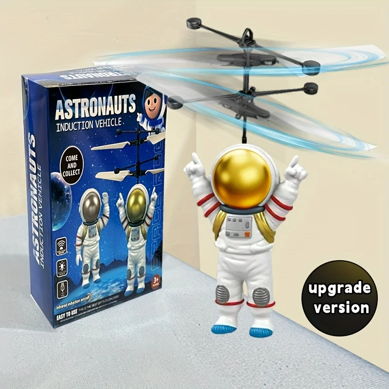 Astronaut automatisch inductievliegtuig, anti-botsing en slijtvaste start met één knop, gevoelige speelgoedhol voor het vermijden van obstakels