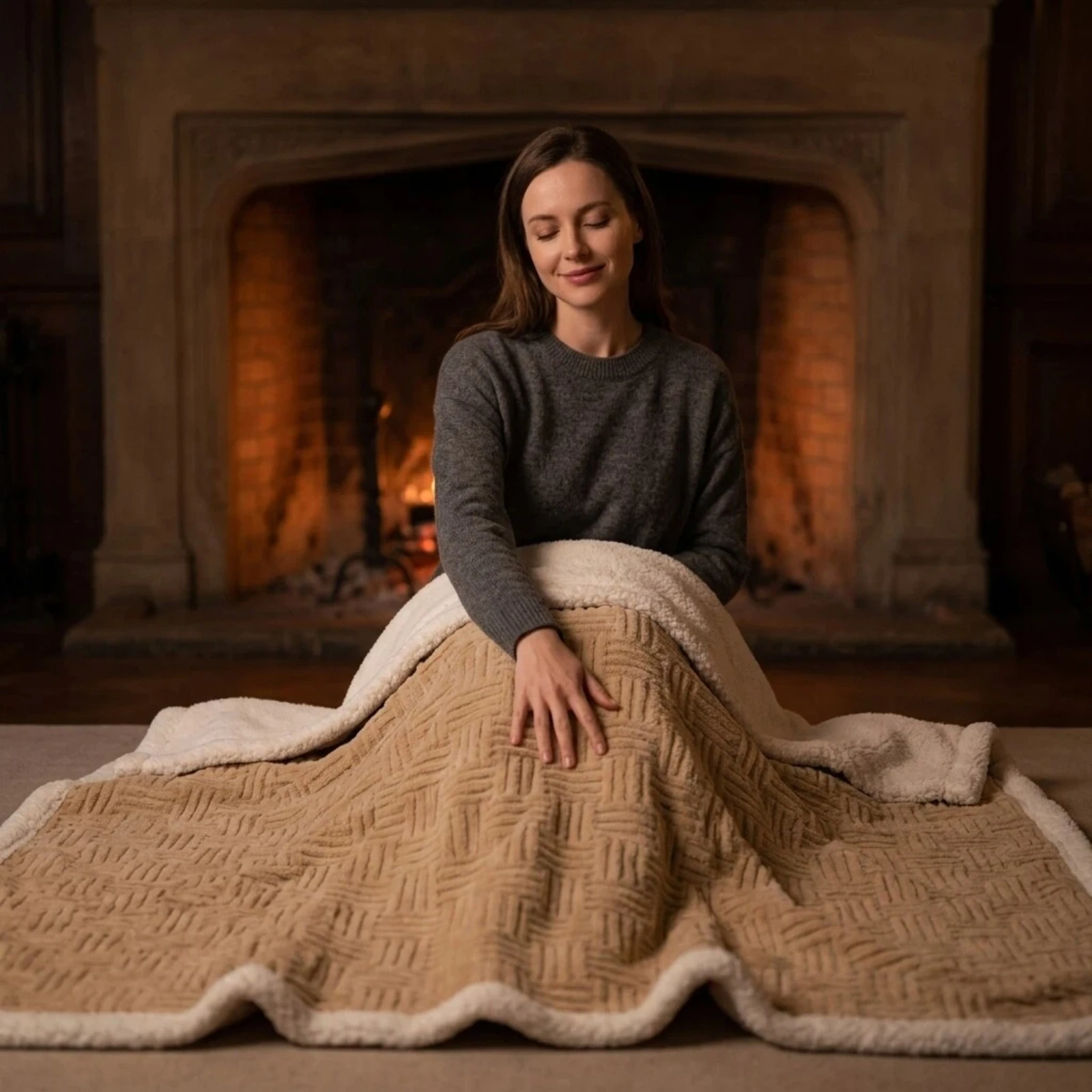 Double Layer Cross Stripe Blanket  Grid Texture Plush Throw  Thick Warm Cozy Fuzzy for Bed Couch  All Sizes (Twin/Full/Queen/King)