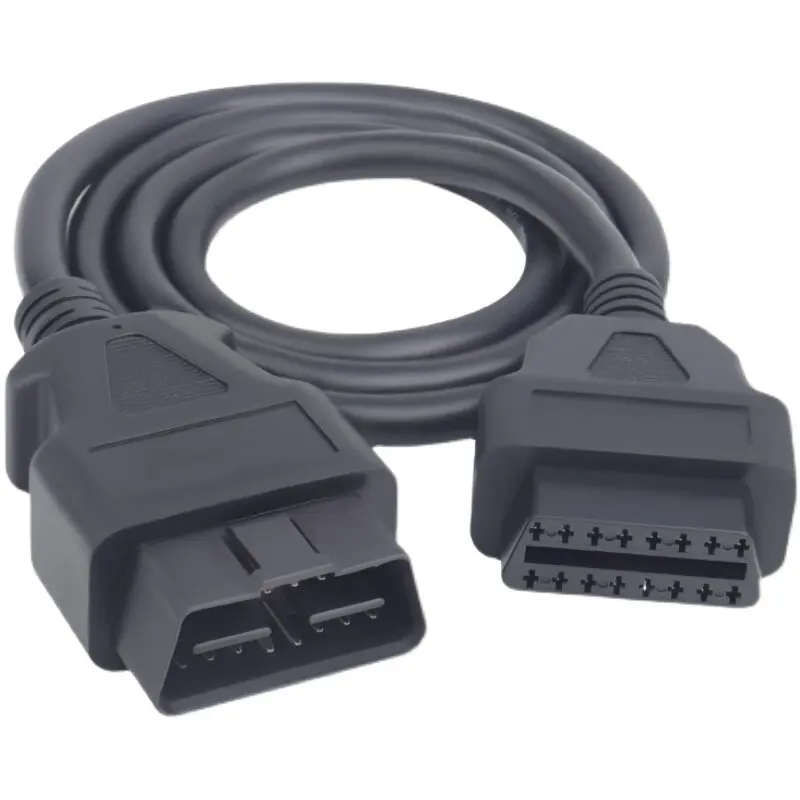 Car Truck OBD2 Extension Cable Male to Female, 16Pin 16Core Powered Diagnostic Tool Wire, Cold Resistant Flame Retardant