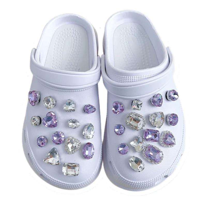 Shoe Charms DIY Rhinestone Shoes Decoration Buckle for Hole Shoe Charm Accessories Kids Party Girls Gift