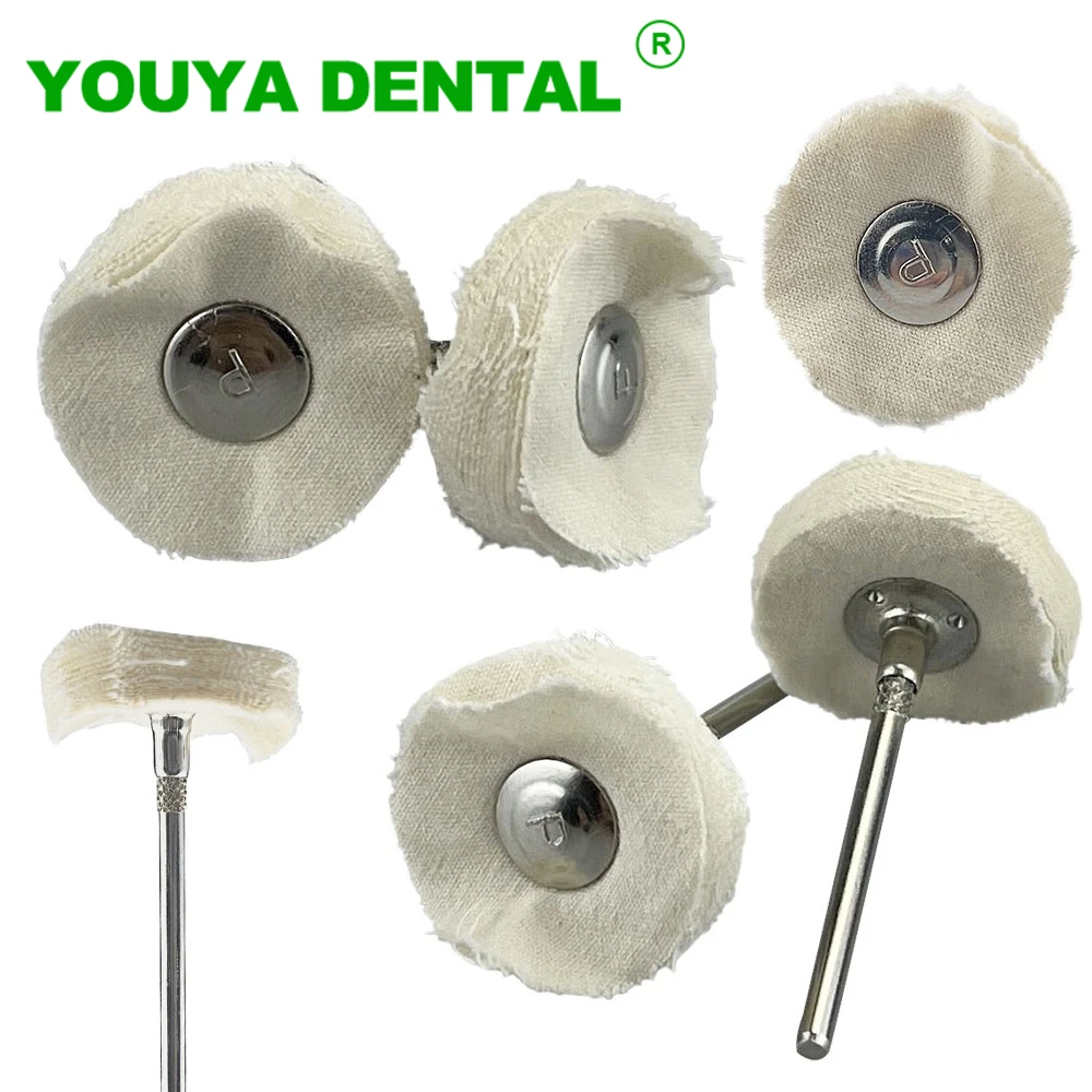 

10pcs/Bag Dental Laboratory Dentistry Odontologia Polishing Brushes Wheel Rotary Tools 22mm HP White Cloth Buff For Low Speed