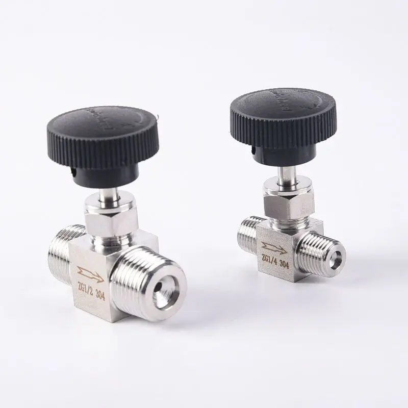 Stainless steel straight needle valve Threaded manual throttle valve Pipe flow adjustment switch