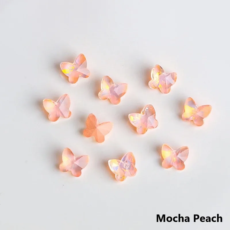 Papillon néon moka diamant multi-coupe, cristal pointu, bijoux pour ongles astronomiques, Super Rotterdam, accessoires en diamant kling, 5mm, 8mm