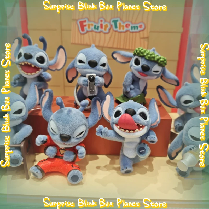 

Disney Stitch Where Did I Go Wrong Blind Box Cute Peripheral Flocked Doll Figurine Decoration Ornaments Birthday Christmas Gift