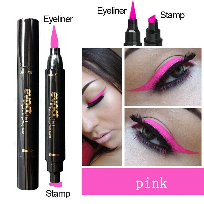 

Charming Cat Eye Winged Eyeliner Sexy Eye Cosmetic Seal Stamp Wing Double Head Waterproof Colorful Eyeliner Pen