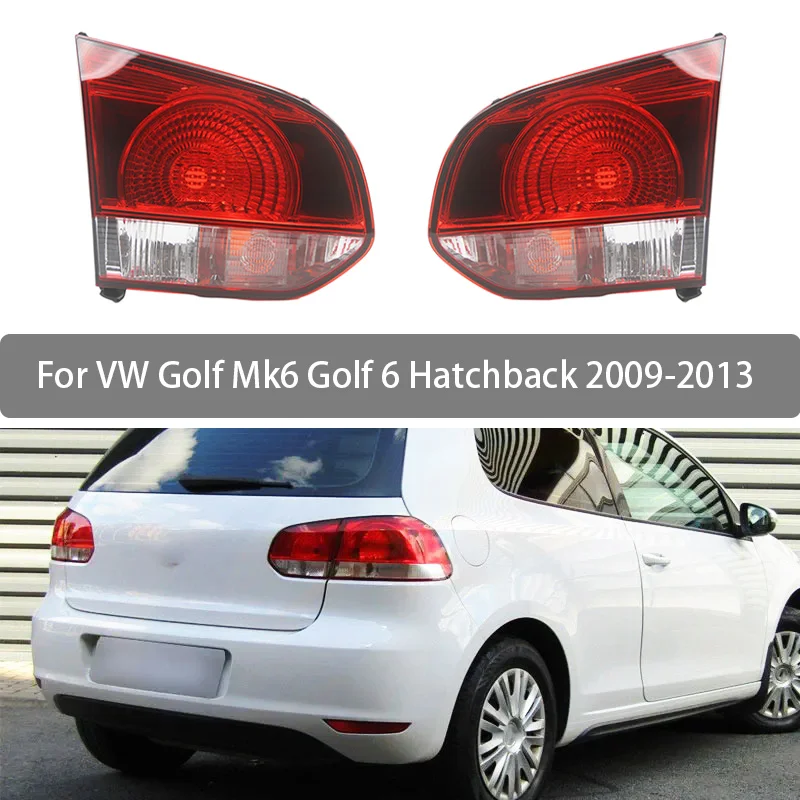 vwゴルフmk6-ゴルフ6-ハッチバック-2009-2010-2011-2012-2013用テールライト1個、内側リアテールライト警告灯、バックランプ