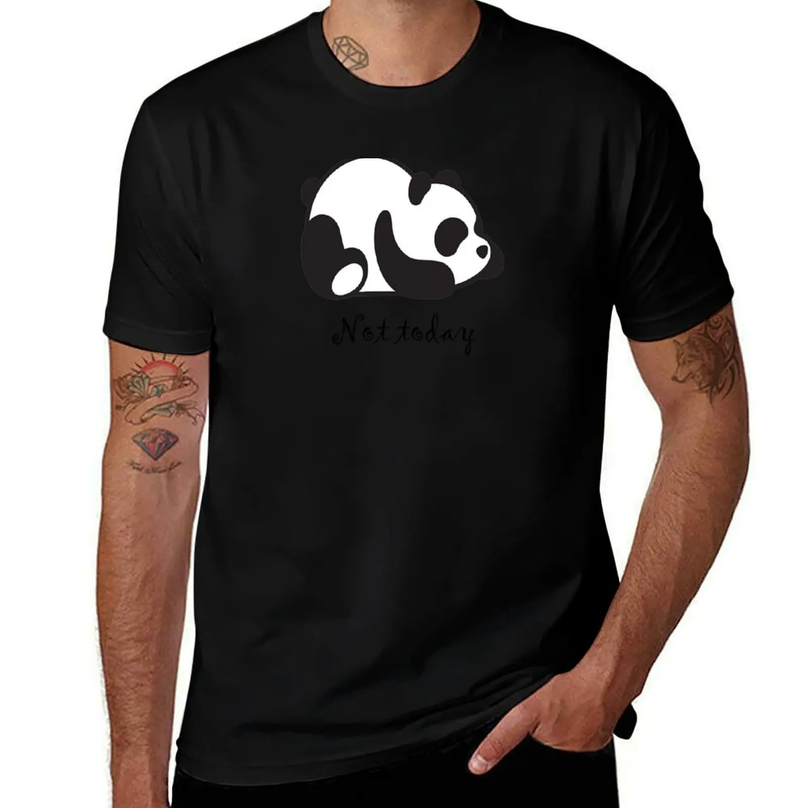 

Not today - lazy panda - funny animal T-Shirt graphic t shirts for man t shirt man luxury T-Shirt