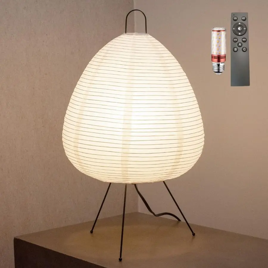 

Noguchi Japanese Paper Lantern Lamp Dimmable Ambient Lighting Lamp Japanese Decor Lantern Cozy Japandi Style Paper Lantern Light