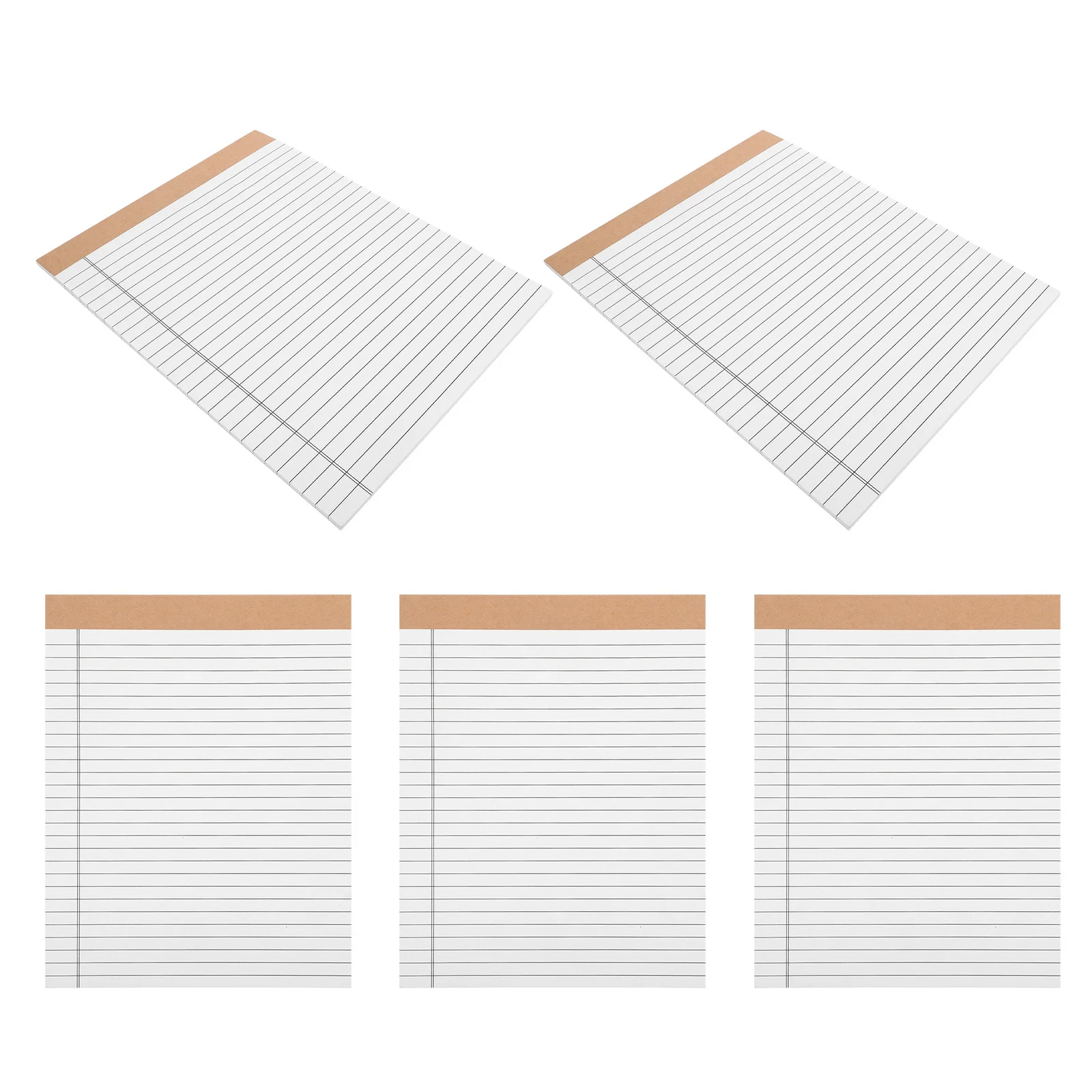 

5Pcs Legal Notepads Thick Paper Perforated Pages Tear Off Desktop Note Taking Pad Office Supplies Business Meeting Notes White