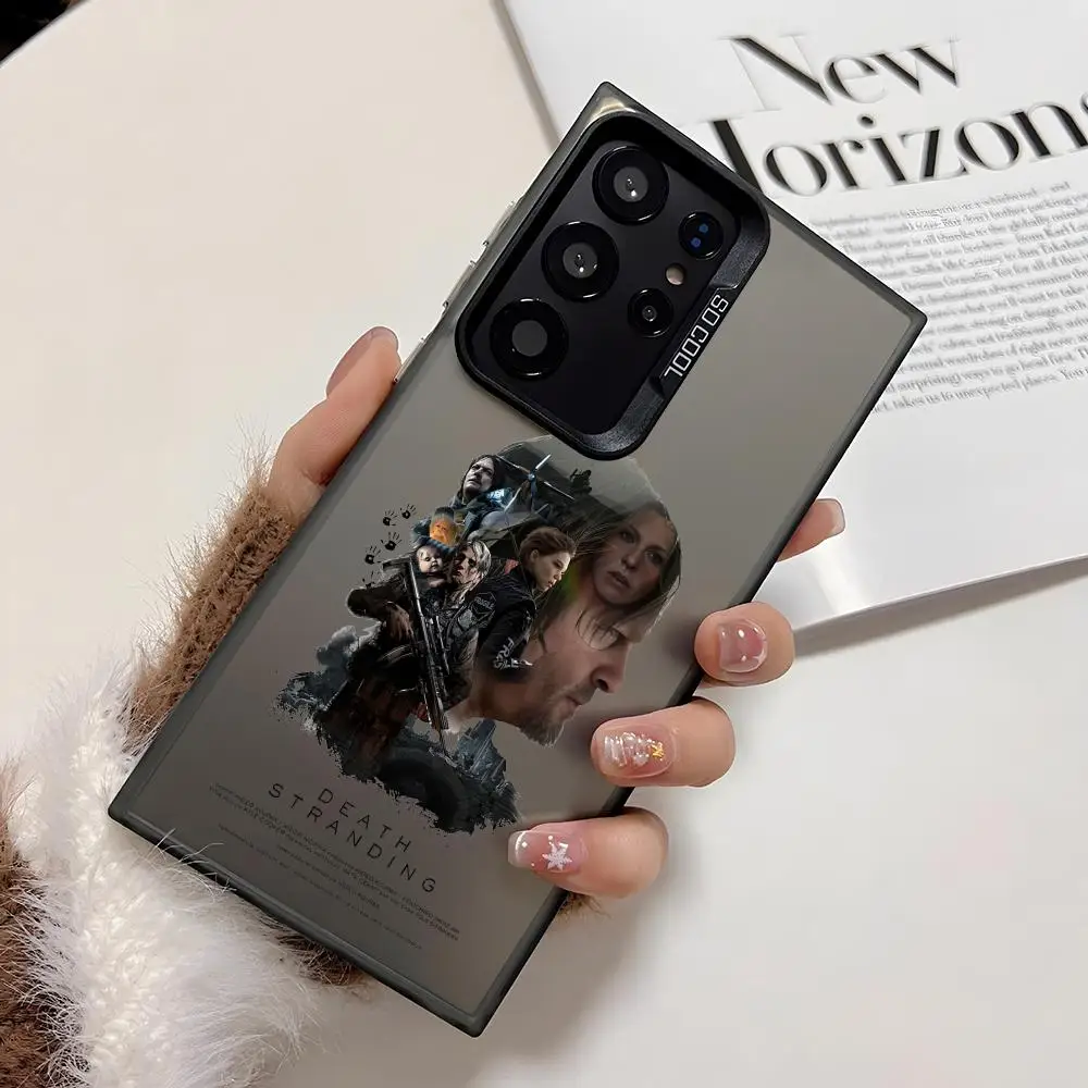 حافظة هاتف D-Death Game-S-Stranding لهاتف سامسونج جالاكسي S25 Edge S24 S23 S22 S21 S20 Ultra Funda حافظة هاتف فضية من السيليكون #2
