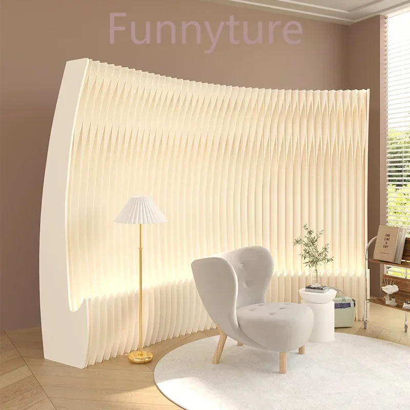 

Screen partition atmosphere modeling organ paper wall office folding baffle decoration live broadcast luminous background wall