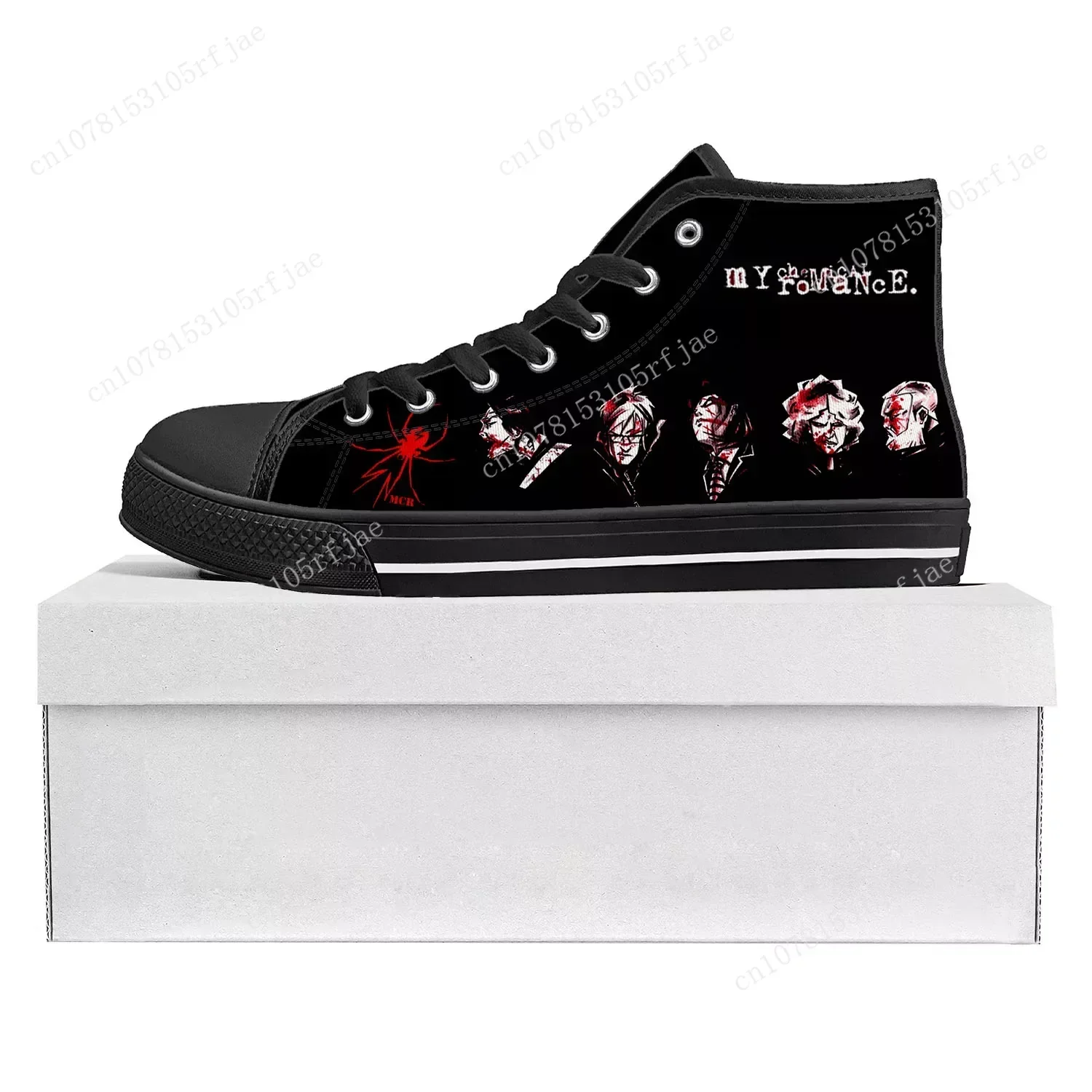 Romance Rock Band Chemical My Fashion High Top High Quality Sneakers Mens Womens Teenager Canvas Sneaker Couple Shoe Custom Shoe