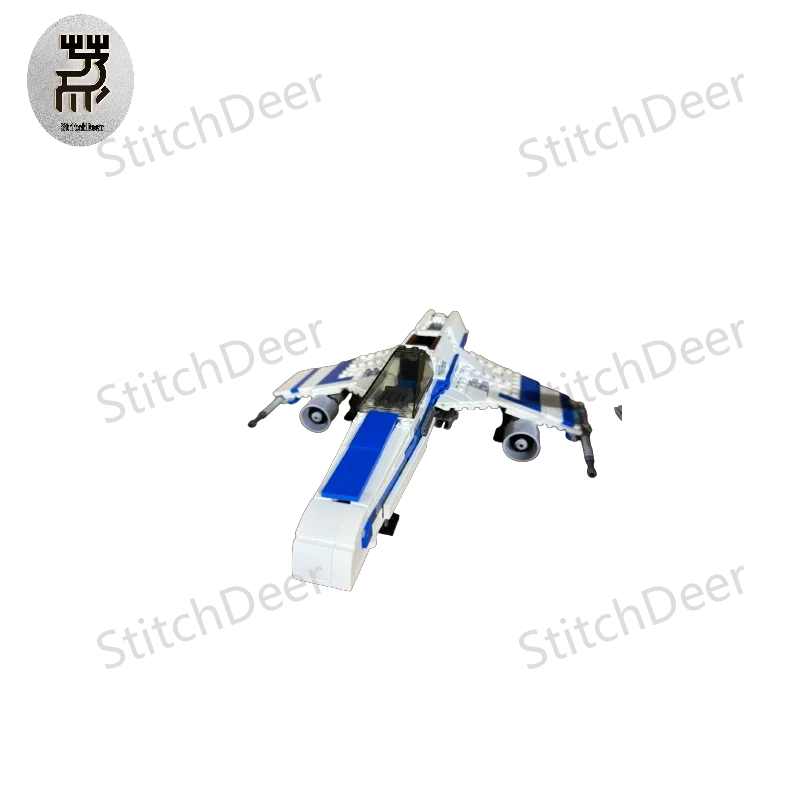 Bloques de construcción MOC para niños, juguete de ladrillos para armar nave espacial de la República e-wing Fighter, ideal para regalo de Navidad,