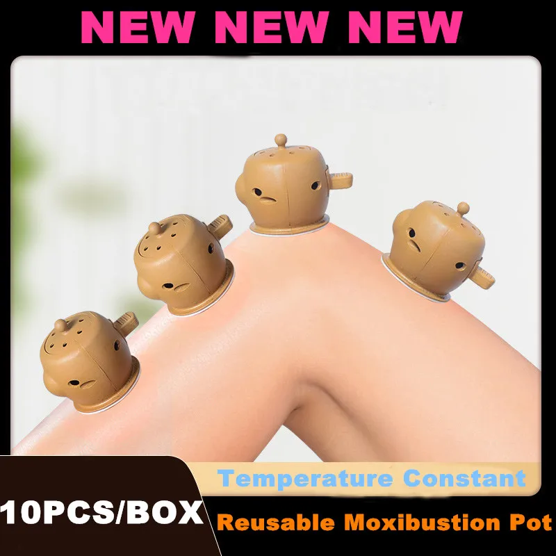 Portable Small Reusable Moxibustion Box Pot Tube Paste Replacement Moxa Stick To Body Relax Acupuncture Soft Heat Therapy Pain