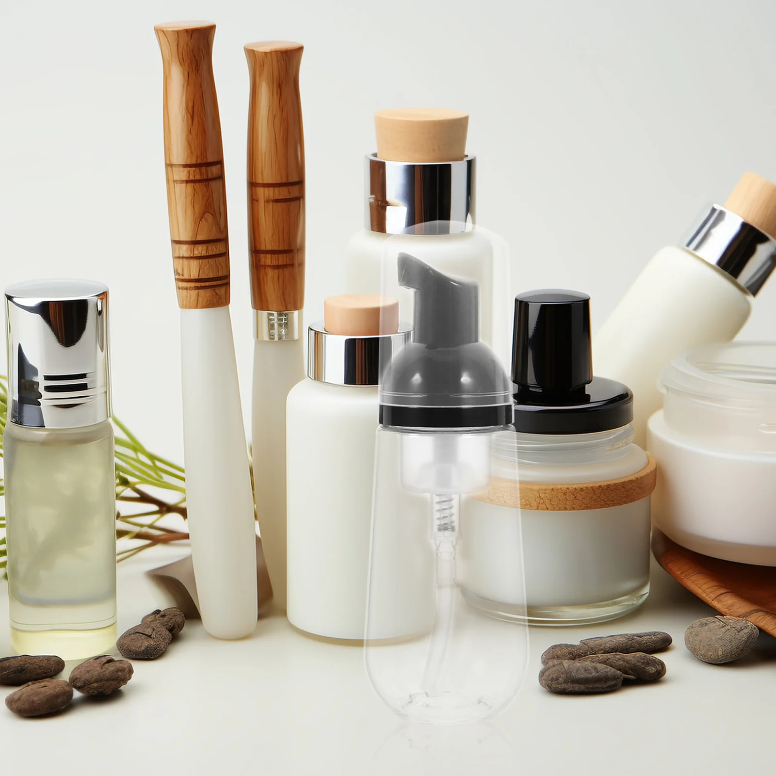 

3Pcs Foaming Soap Pump Bottles Transparent Refillable Travel Foam Dispenser Bottle for Shampoo Lotion Facial Body Wash Portable