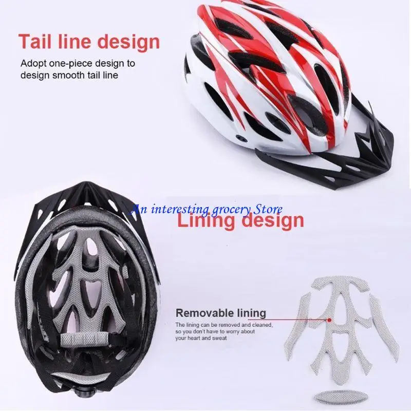 

652D Cycling Helmet Integrated Molding Helmet Adjustable Adult Riding Helmet