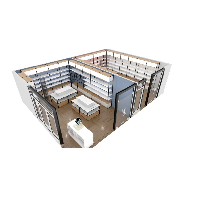 Rak Display Toko Gudang Logam Modern Heavy-Duty, Rak Gantung Kacamata, Rak Konter Toko