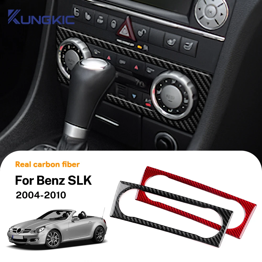 

Real Soft Carbon Fiber For Mercedes Benz SLK R171 2004 2005 2006 2007 2008 2009 2010 Car Central Control Panel Trim Sticker