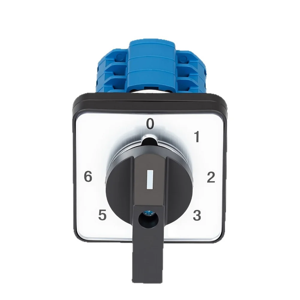 Industrial Rotary Changeover Switch 20A 7 Steps 3 Sections AC440V DC240V Flame Retardant Housing SZW26-20/0-6.3