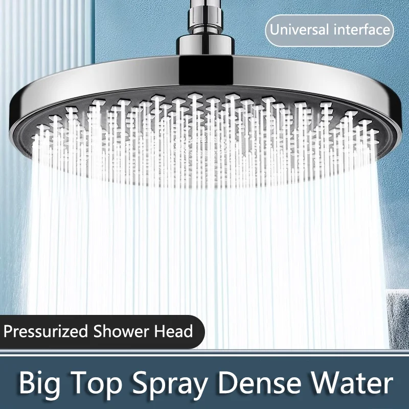 Round High Pressure Shower Head Angle Bathroom Adjustable Shower Head Luxury Chrome Bathroom Rain Shower Head Black/silver