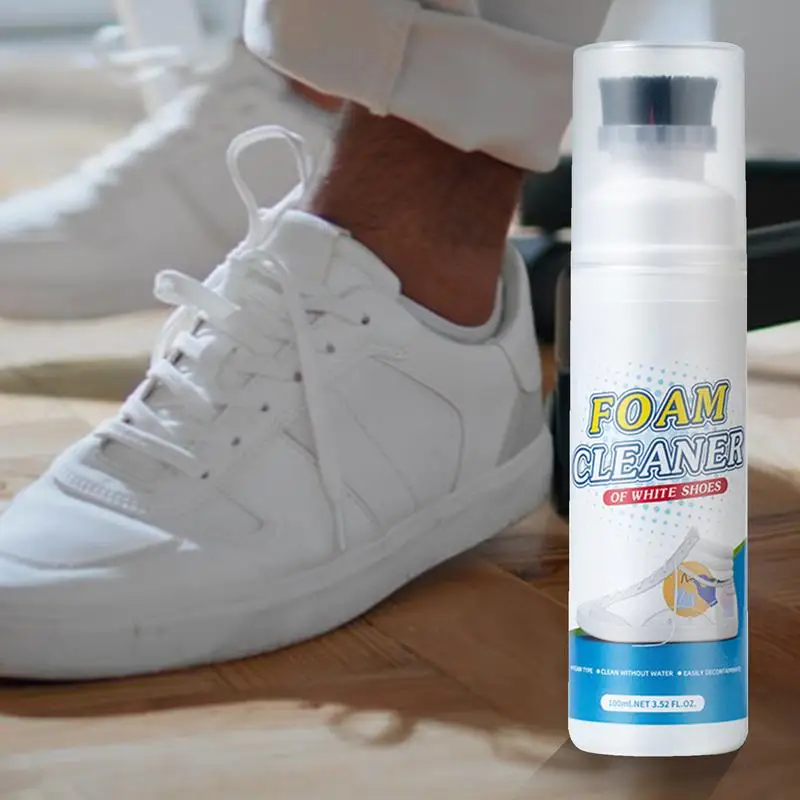 Sneaker Cleaner Foam Cleaner for White Shoes, Boots, Canvas Cleaning Stain Remover Spray Removes Dirt Grime and Yellow Soles