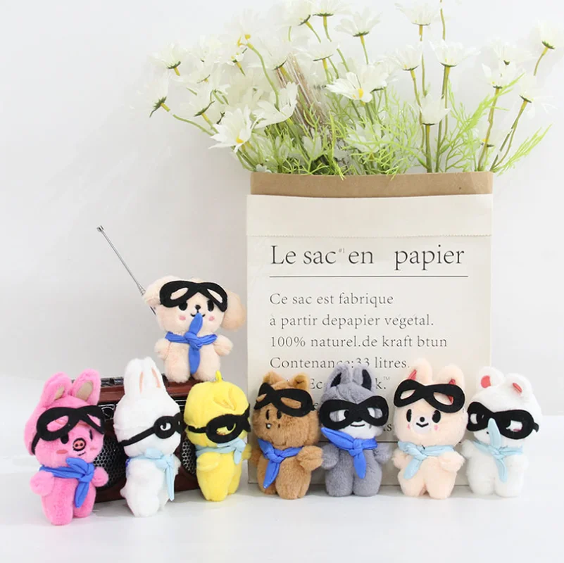 스즈 파일럿 스트레이 애니멀 플러시 토이 어린이용 안경 파일럿 리롱푸 소프트 인형 실내 장식품 어린이용 봉제 인형