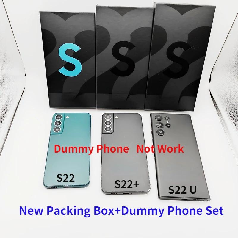 For S23 Ultra/S23+ S23 Samsung S22/S22+/S22 Ultra New Empty Package Box+ Dummy Phone Set Display Model Box Not-Working 1:1 Fake