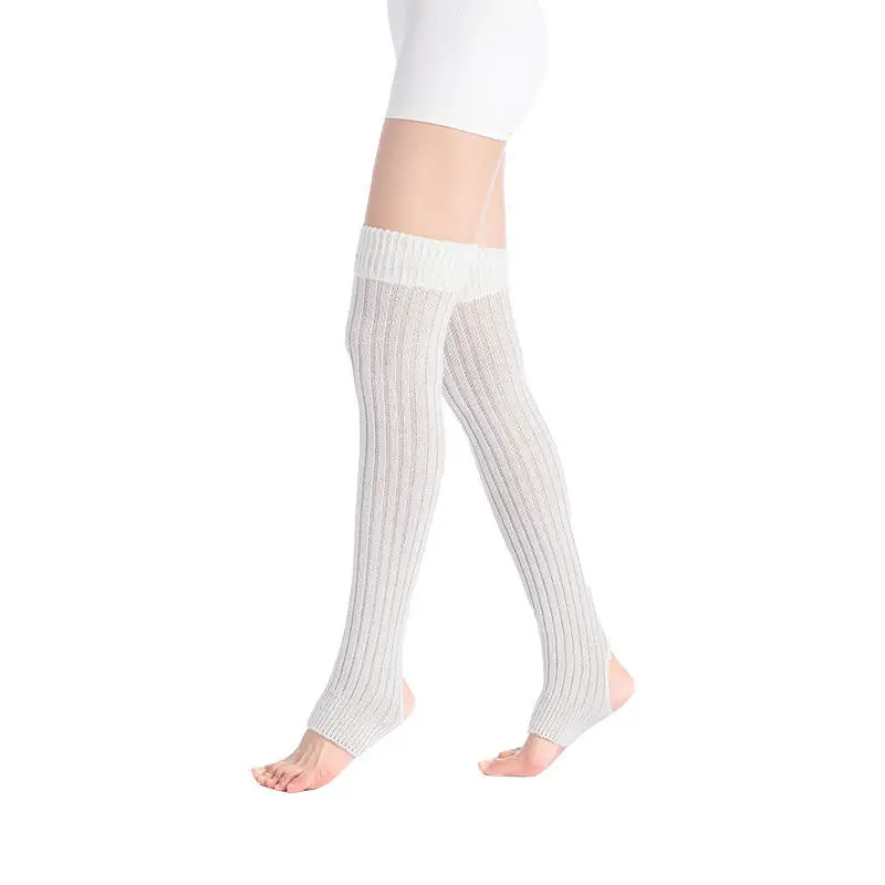 Новые женские теплые гетры, сексуальные носки, чулки выше колена, зимние мягкие гетры, леггинсы, женские длинные носки на полом каблуке