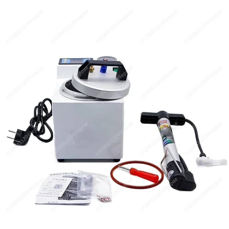 Dental Lab Automatic Polymerizer Portable Curing Pressure Pot Polymerizing Digital Display  Adsorption Silicone Rubber Repair