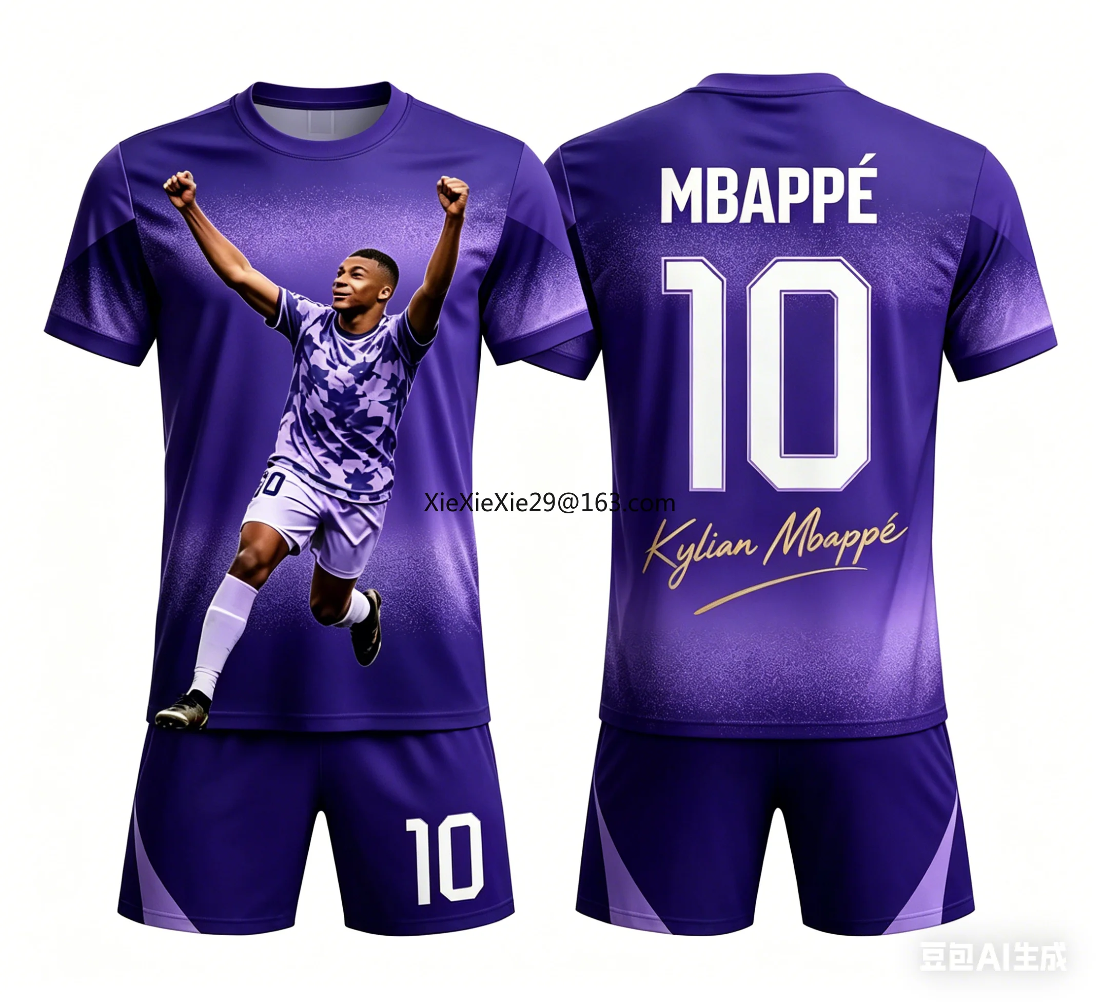 2026 KI Neue Mode Mbappe #   10 Fußball-Trainings- und Wettkampf-Sommer-T-Shirt-Shorts-Set für Kinder und Erwachsene, Eltern-Kind-Kleidung