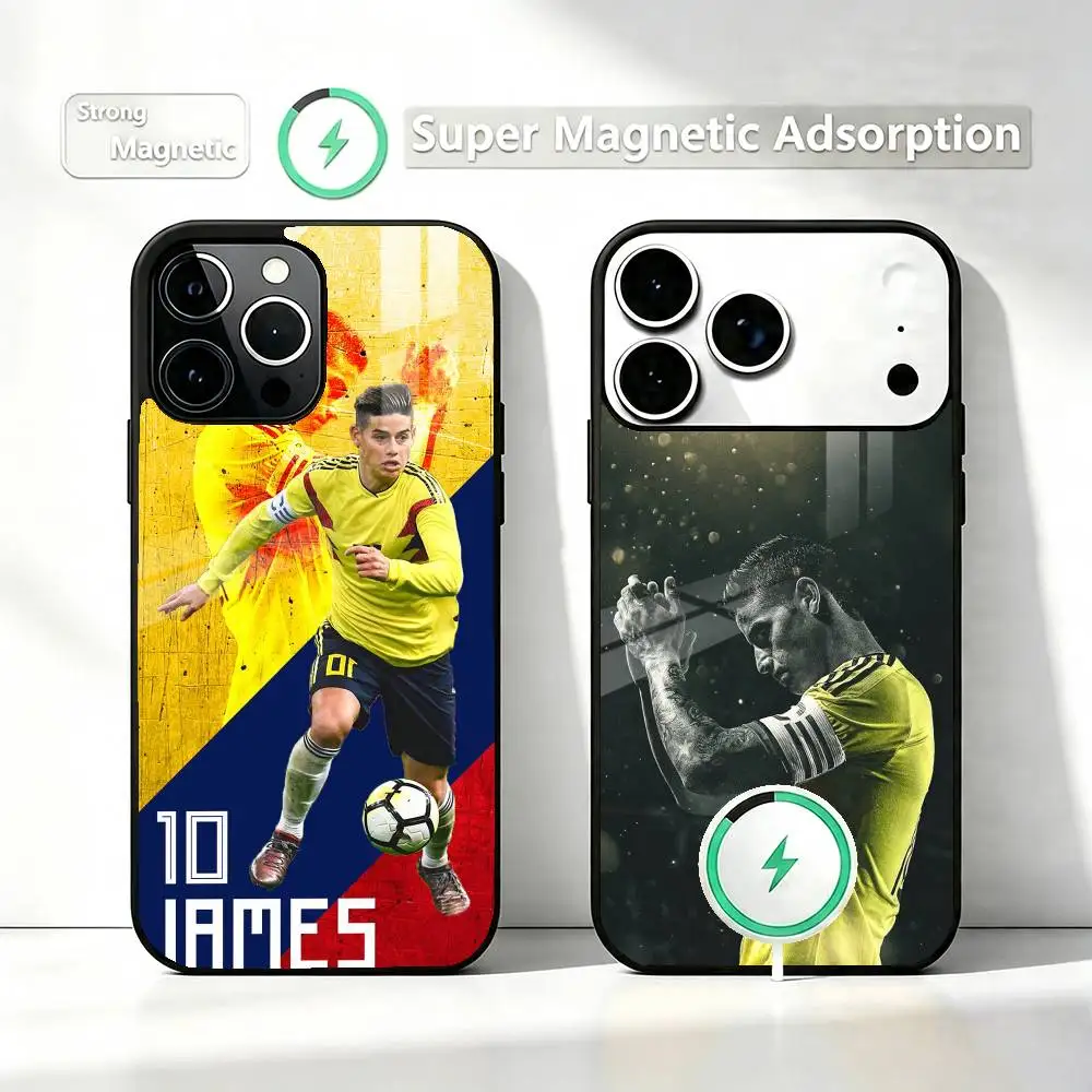 Colombia J-James Rodriguez Phone Case For iPhone17,16,15,14,13,12,11 Plus,Pro Compatible with magnetic wireless charging