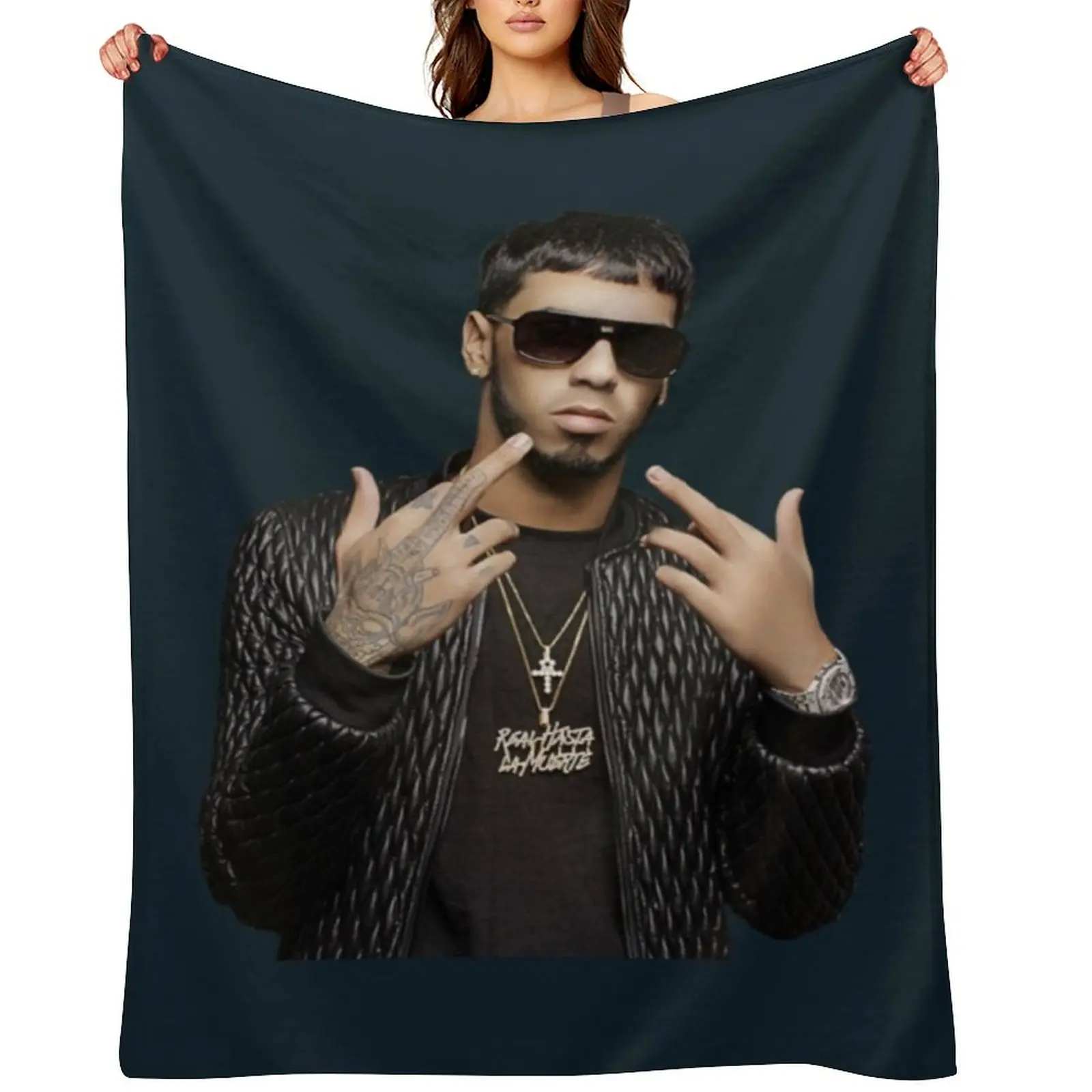 Anuel AA Throw Blanket Thermal Soft Plush Plaid Sofa Quilt Luxury Brand Summer Beddings warm winter Blankets
