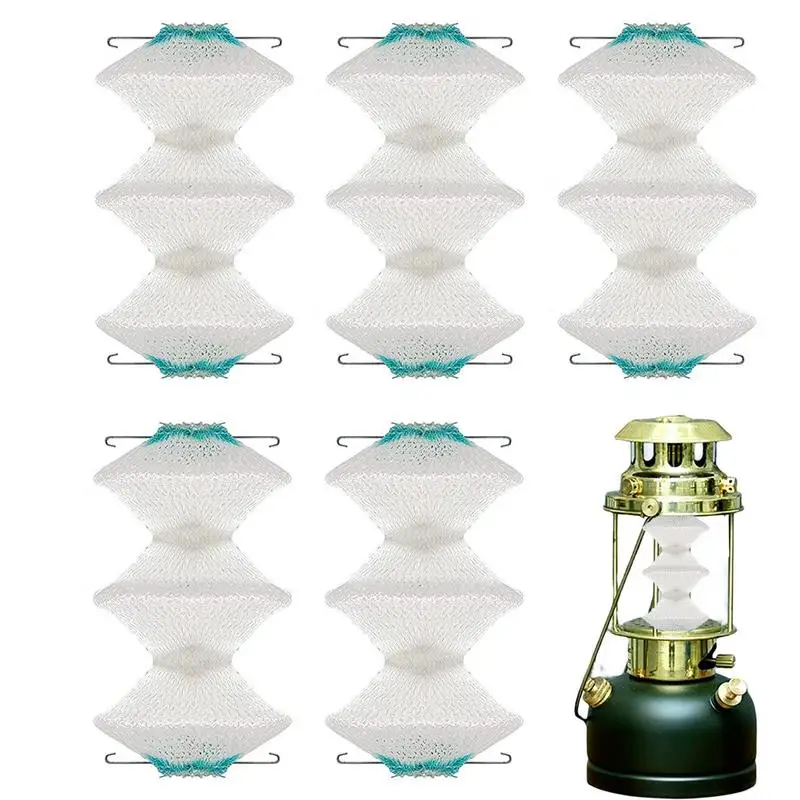 5pcs 70mm Camping Gas Lantern Mantles Cover Durable Gauze Mesh Light Safe Outdoor Tools Spare Parts Lampshade