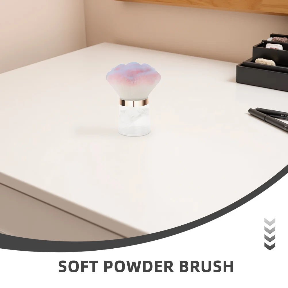 ネイルダストブラシ ソフトフラワーシェイプ マニキュアダスターツール ディップパウダー アクリル UVジェルネイル用 ポータブルダスト除去ブラシ