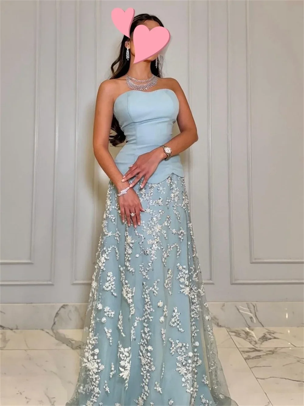 

Customized Strapless Sleeveless Sheath Party Dresses Floor-Length 15 Quinceanera Dresses Zip Elegant فساتين سهرات 2025