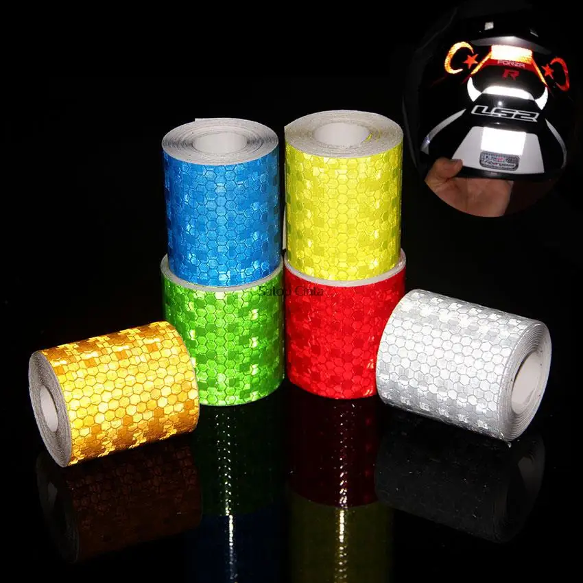 5CMx3M Orange White Fluorescent Yellow Reflective Stickers Waterproof Luminous Strips Car Motorcycle Tapes Reflectors For Things