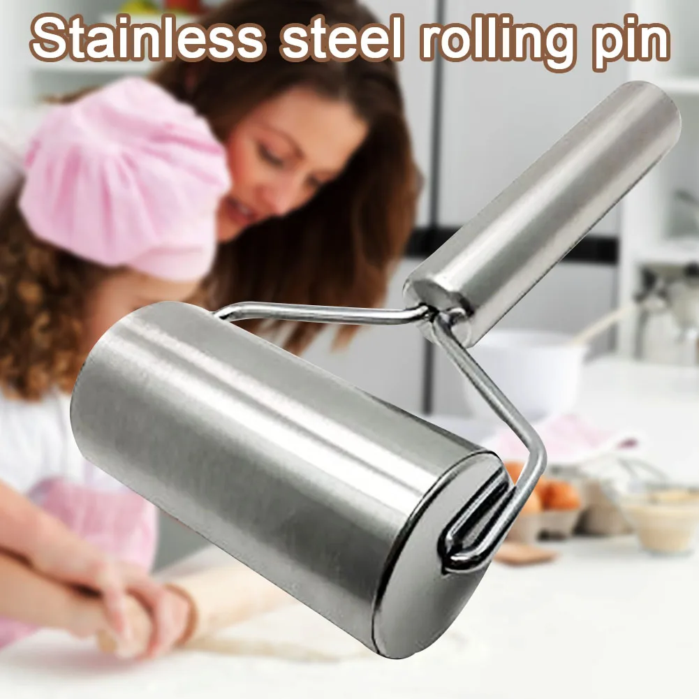 Kitchen Multifunctional Rolling Pin Home Stainless Steel Pasta Baking Roller Tool Dough Dumpling Making Accessories Rolling Pin