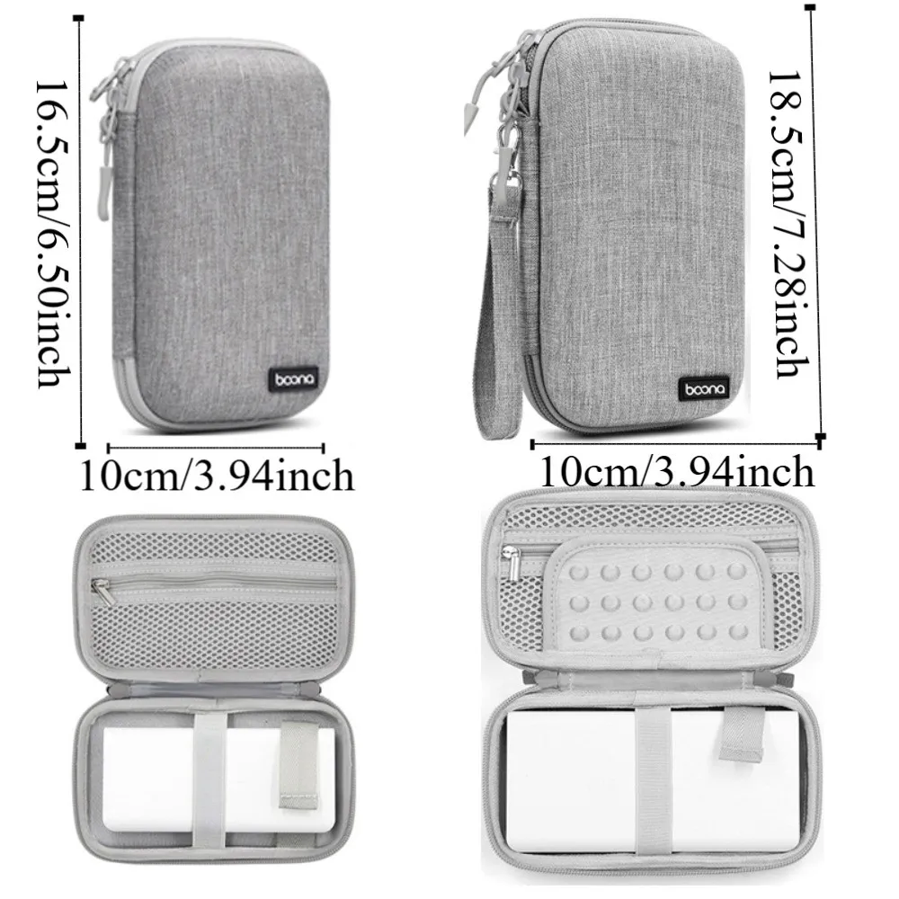 Hard EVA Power Bank Storage Bag Multi-Function Large Capacity Digital Product Storage Bag Dust Proof Shockproof