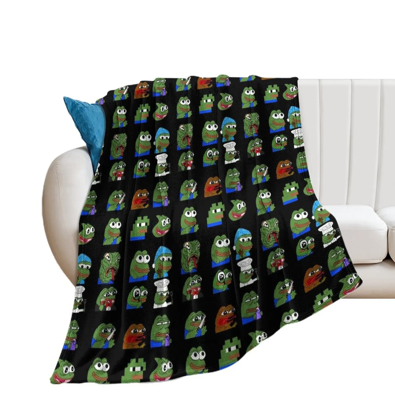 pepe peepo variety set (12 pepes edition) Throw Blanket Cute Plaid Luxury St bed plaid Blankets