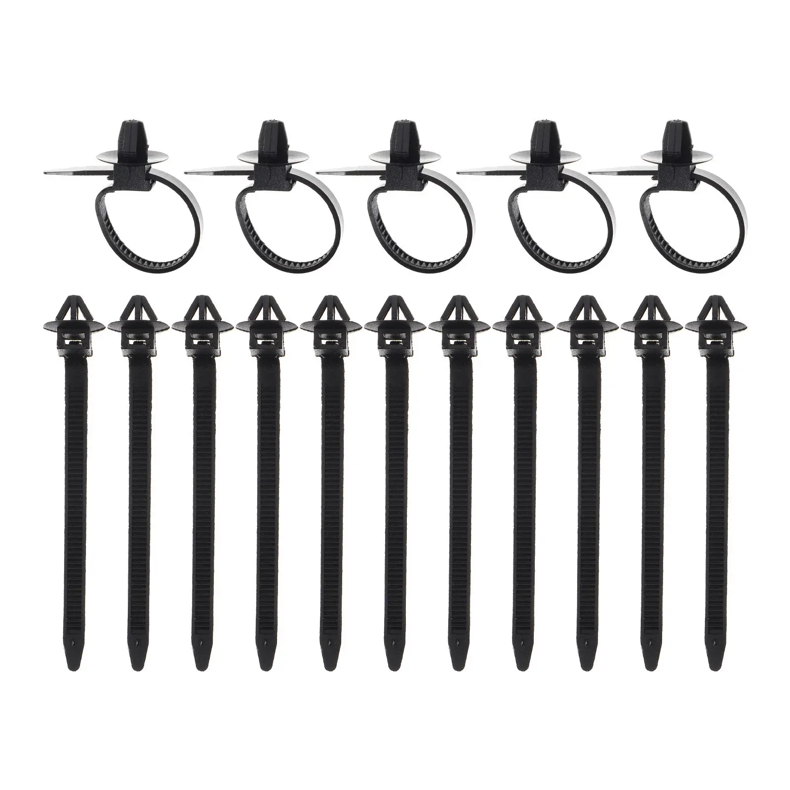 50Pcs Push Mount Wire Ties Heavy Duty Nylon Cable Zip Ties Temperature Resistant Adjustable for Car Wiring Home Office Cable