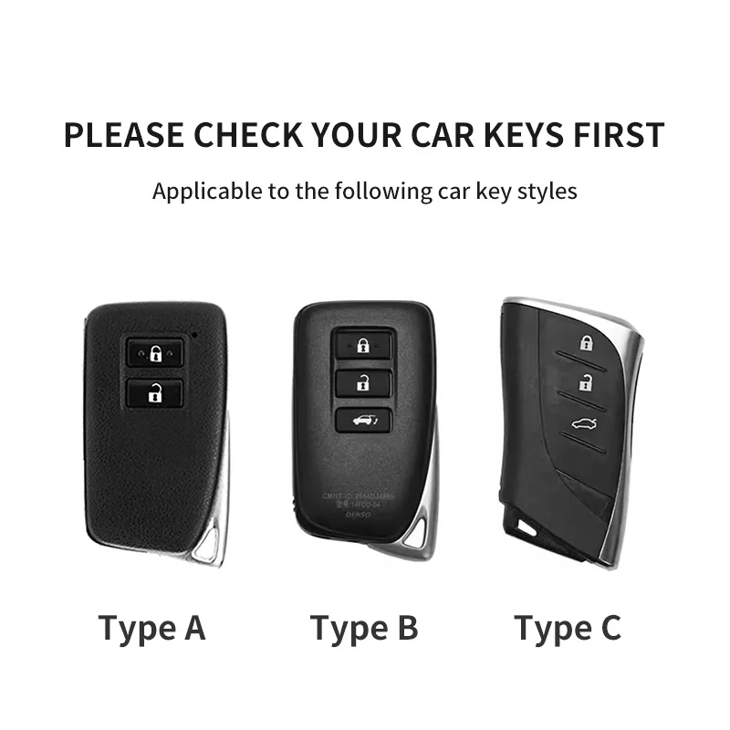Soft PU Anti-Scratch Key Fob Case, Fit Lexus NX IS RX ES GX LX LS UX GS NX200 NX300 RX350 ES300 Auto Interior Accessories