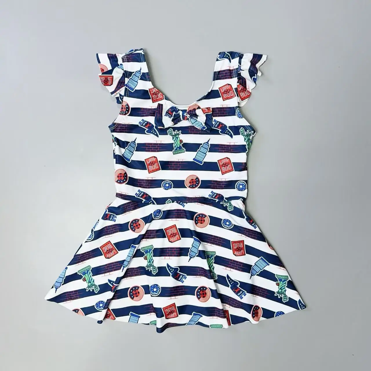 

Детский слитный купальник Amber Girls: быстросохнущий, с бретельками, термостойкий, для пляжа и игр на песке, из полиэстера и спандекса