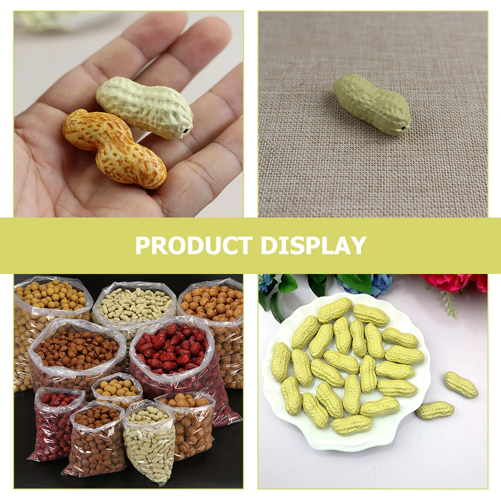 

10 Pcs Simulated Peanut Decoration Nuts Fake Realistic Simulation Lifelike Fruit Food