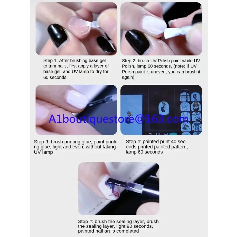 Mesin Pengecatan Kuku Printer Manikur Cerdas Pencetakan Inkjet Otomatis