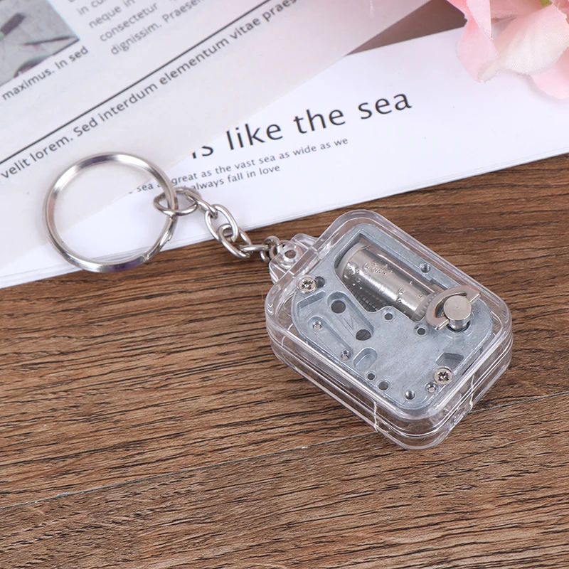 * Hot Sale 1Pc Music Box DIY Mechanical Metal Music Boxes Clockwork Keychain Gift
