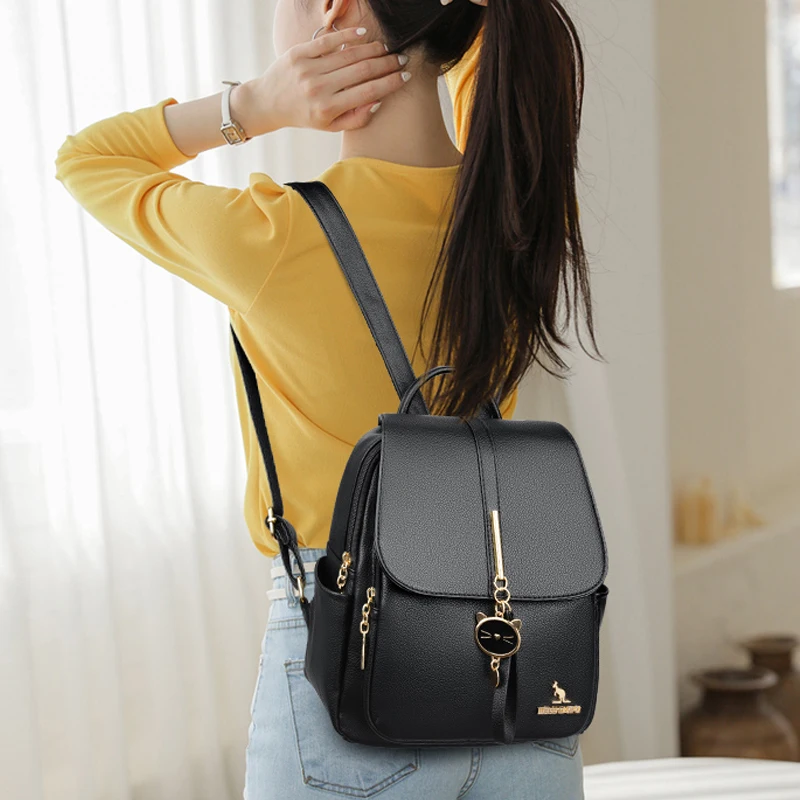 Fashion Small Backpack Women Shoulder Bags Anti-theft Women Backpack School Bags for Teenage Girls Light Ladies Travel Backpack