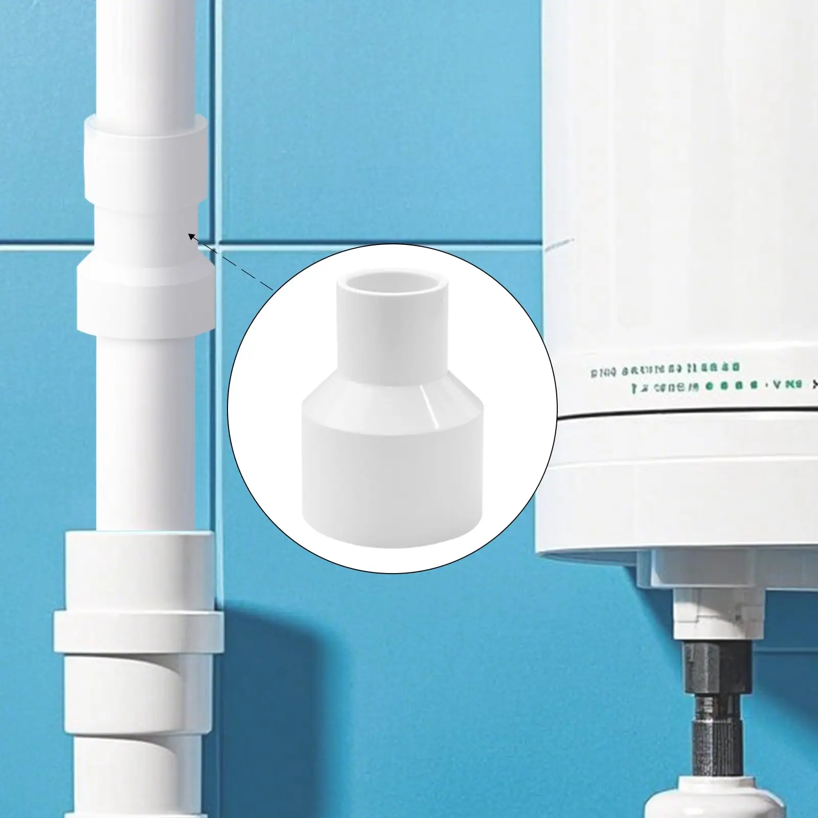 LESSO PVC Pipe Fitting - Reducing Coupling (SOC × SOC), 1 to 3/4 Inch Fitting, High-Flow SCH40 Pipe Fitting for Plumbing, Irriga