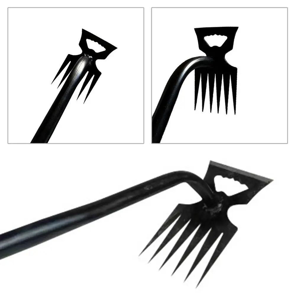 5/6/8/11 Teeth Weeding Artifact Uprooting Weeding Tool Steel Weed Puller Dual Purpose Weeder Hand Remover Tool For Garden