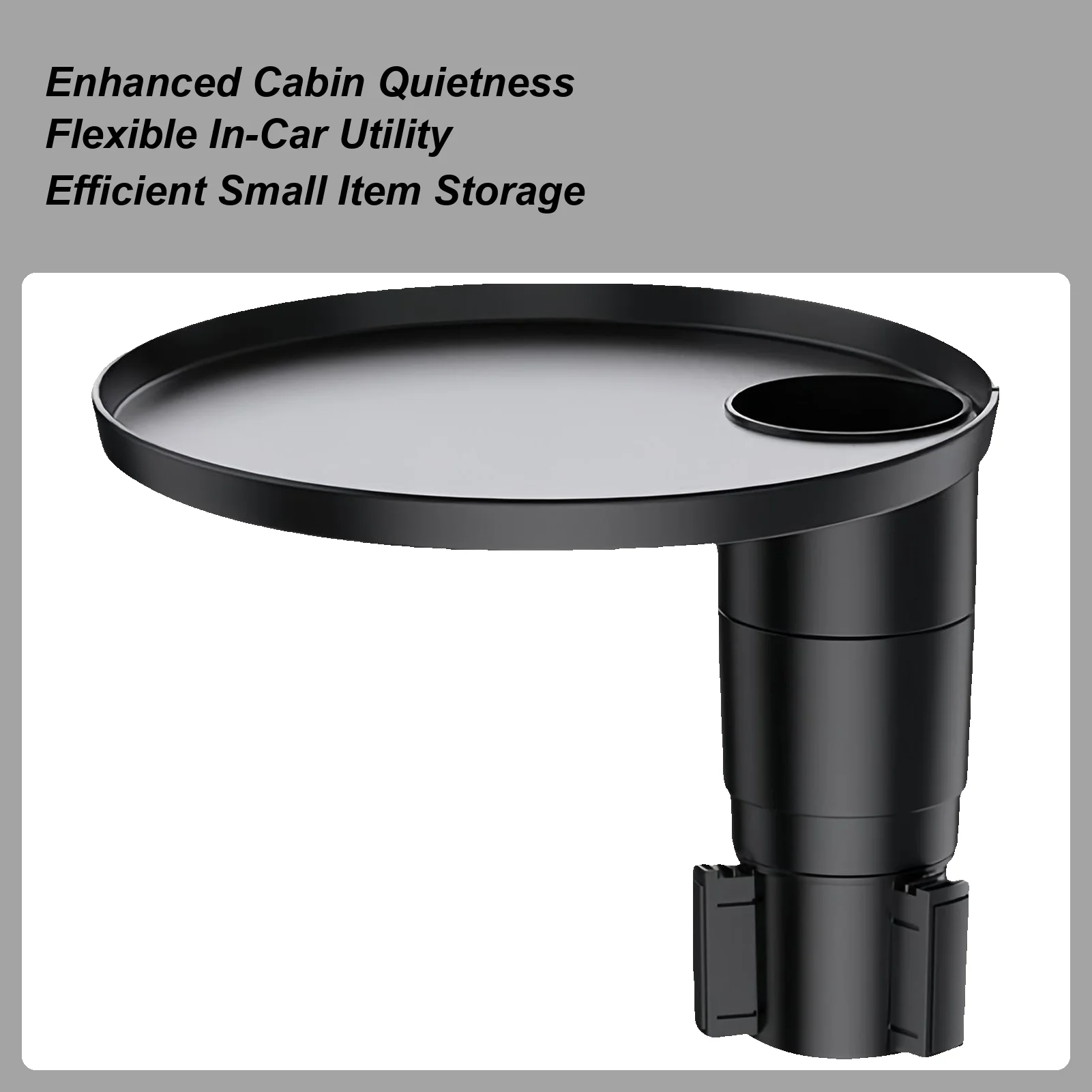 

Поднос для подстаканника, портативный расширяемый регулируемый автомобильный подстаканник, расширитель с лотком для путешествий, длительного вождения, поездок на работу, грузовик