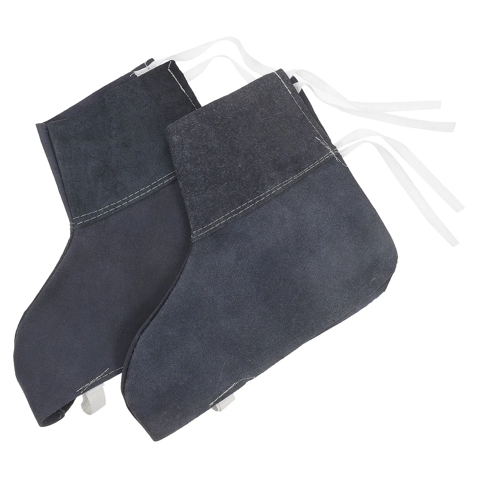 1 زوج لحام أغطية الحذاء جلد البقر عدم الانزلاق الحرارة العازلة شرارة مقاومة تنفس خفيفة الوزن لحام التمهيد حامي للرجال #4